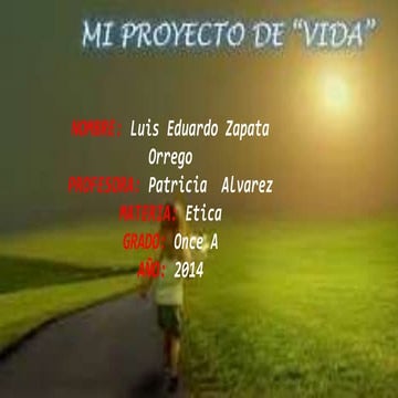 Proyecto de vida.