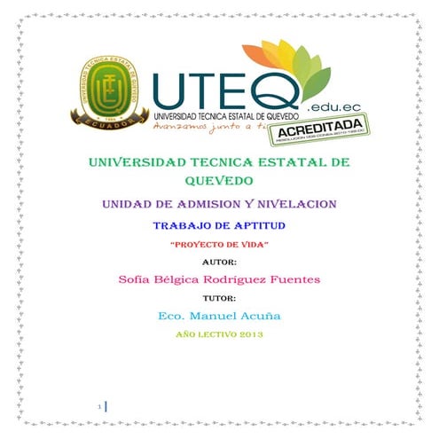 Proyecto de vida proyecto final