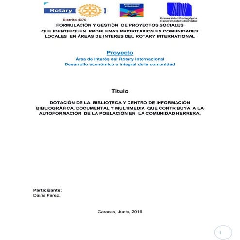 DOTACIÓN DE LA  BIBLIOTECA Y CENTRO DE INFORMACIÓN BIBLIOGRÁFICA, DOCUMENTAL ...