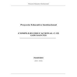 Proyecto ed. institucional 2013 2018