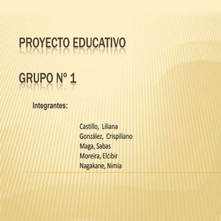 Proyecto Educativo CANASTA BÁSICA