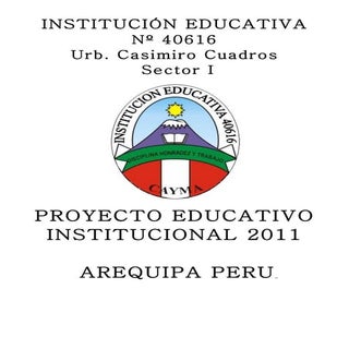 Proyecto educativo institucional 2011
