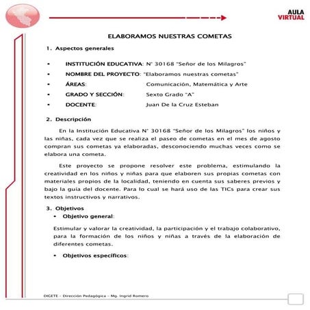 Proyecto educativo sobre las cometas