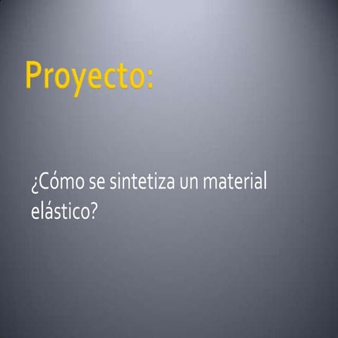 Proyecto elasticidad
