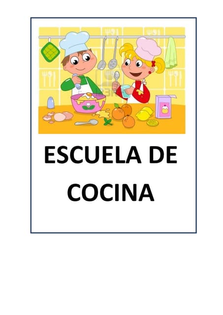 Proyecto "Escuela de cocina", ficha...