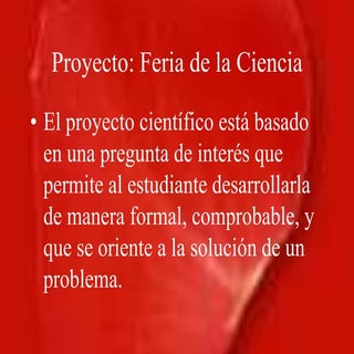 Proyecto feria de la ciencia