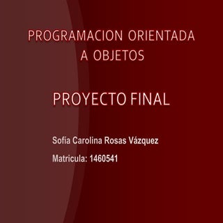 Proyecto final