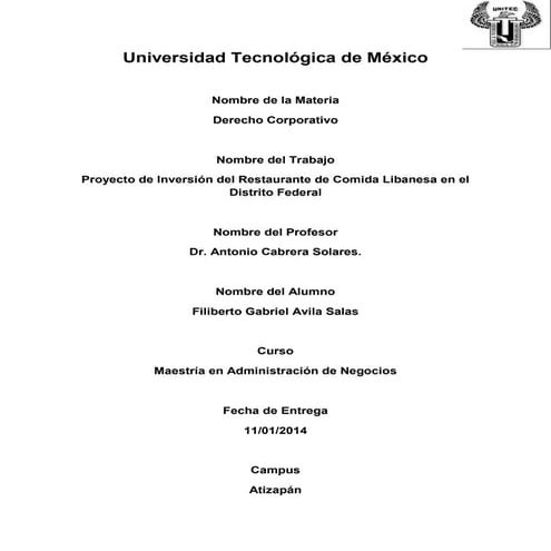 Proyecto final restaurante