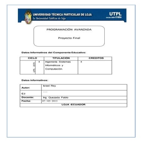 Proyecto final programación avanzada | DOCX