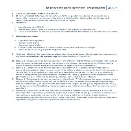 Proyecto para llevar la programación al aula mediante el uso de Scratch