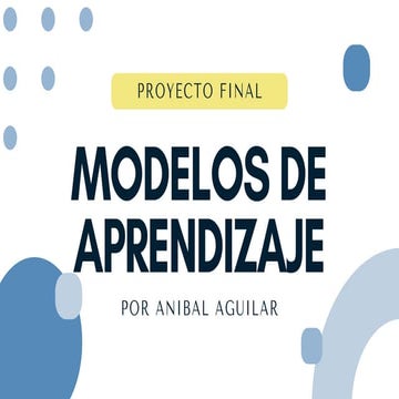 modelos de aprendizaje en el proceso de aprendizaje | PDF