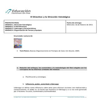 Proyecto final El Directivo y la Di...