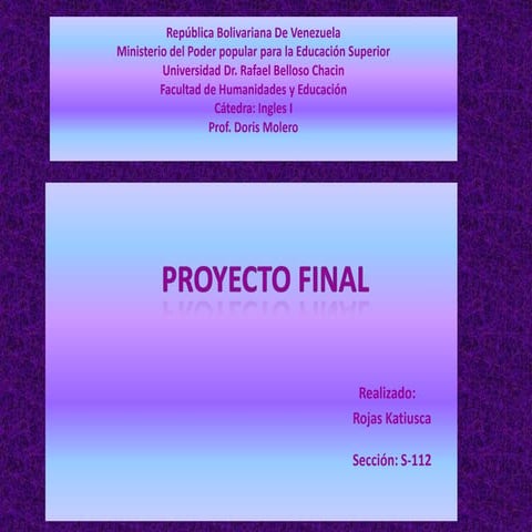 Proyecto final ingles