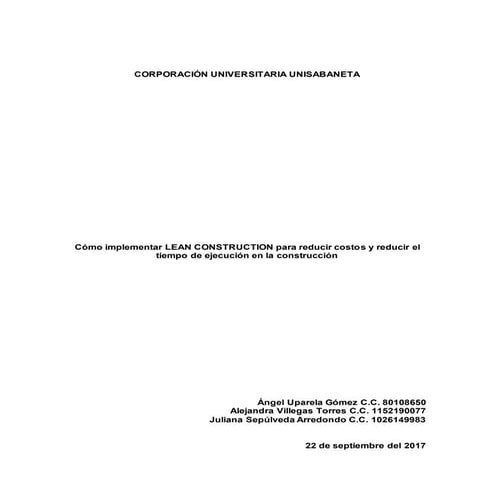 Proyecto Final Lean Construction FUREL