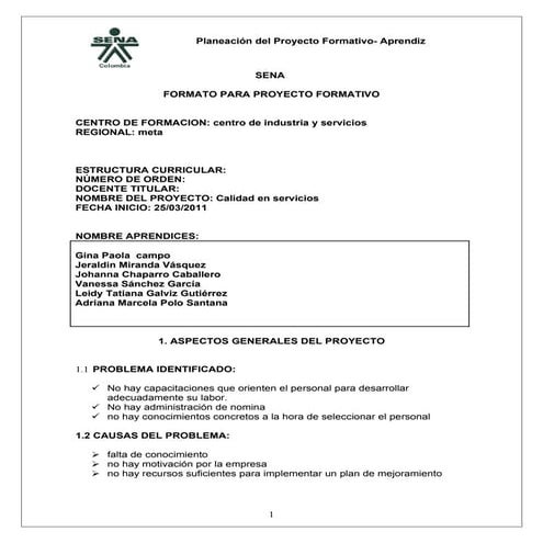 Proyecto formativo aprendiz