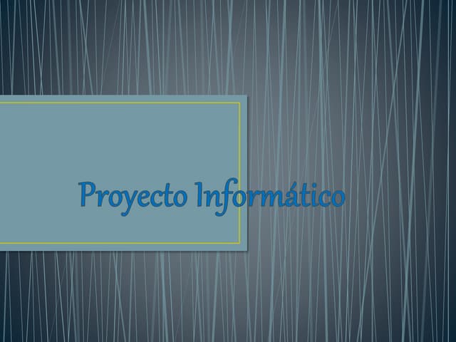 Proyecto informático yenifer