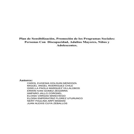 Proyecto   integracion social