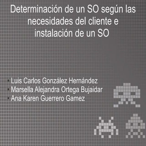 Eleccion del un sistema operativo