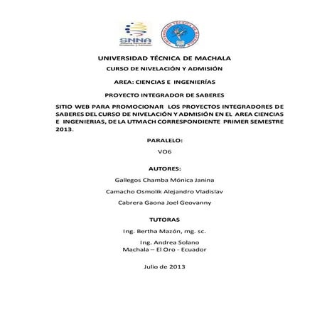 Proyecto integrador de saberes...imprimir