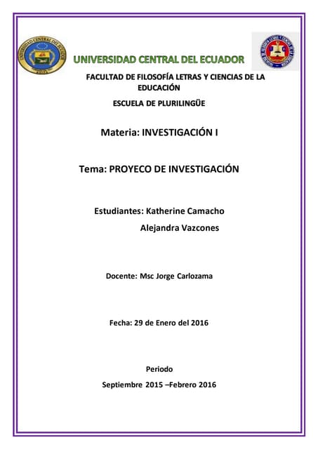 Proyecto investigación