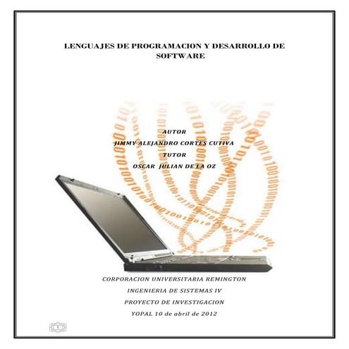 Proyecto investigacion software