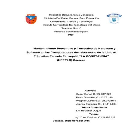 Proyecto SocoTecnologico I