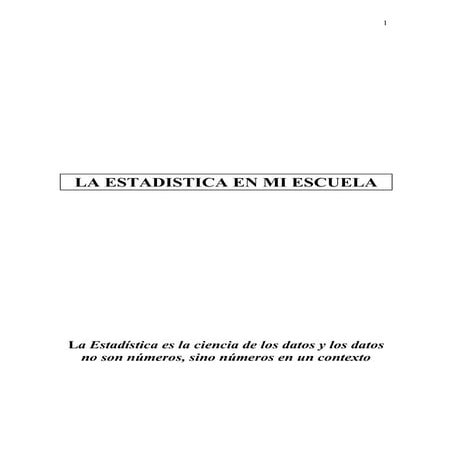 Proyecto la estadistica en mi escuela