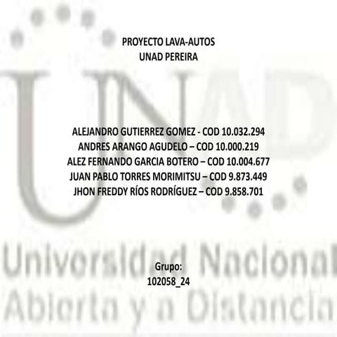 Proyecto Lava Autos