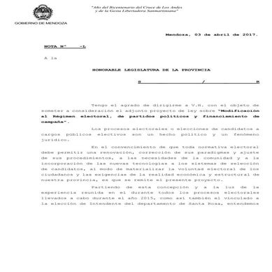 Proyecto de Ley Electoral