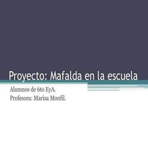 Proyecto mafalda en la escuela