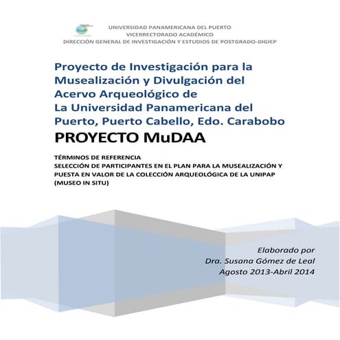 Proyecto MuDAA-UNIPAP