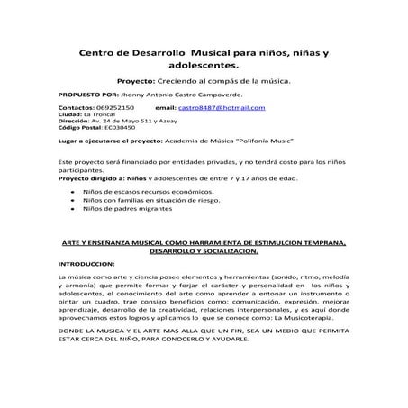 Proyecto musical