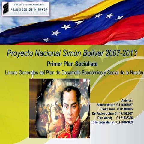 Proyecto nacional simon bolivar