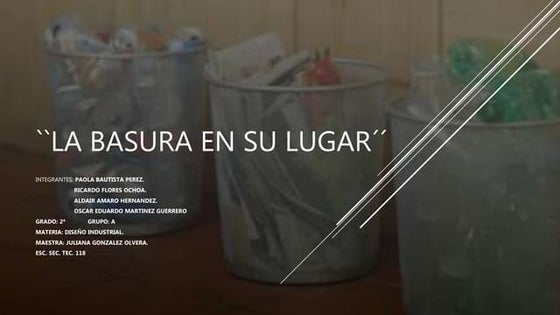 La basura en su lugar | PPT
