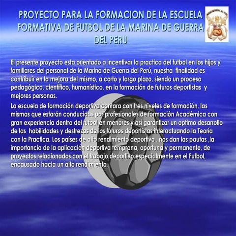 Proyecto para la formacion de la escuela formativa