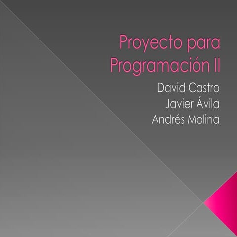 Proyecto para programación ii
