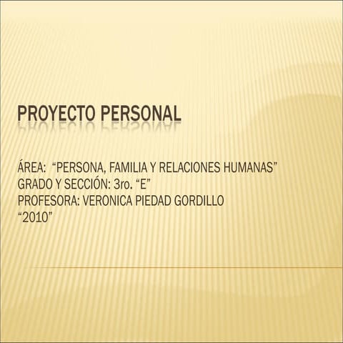 Proyecto personal