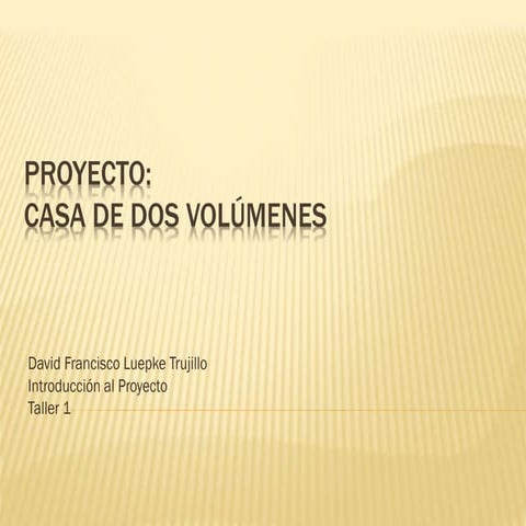 Proyecto Pinedo Dos Volúmenes
