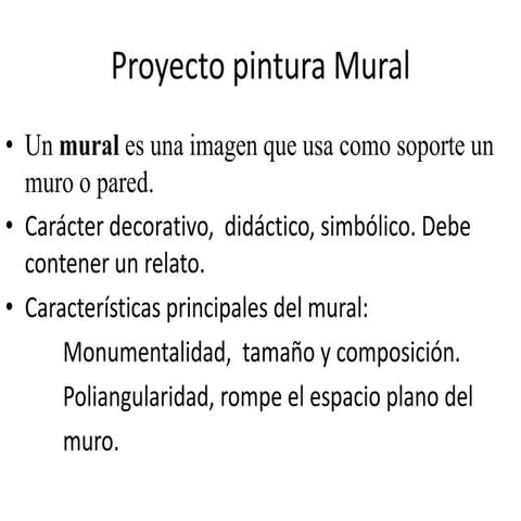 Proyecto pintura mural