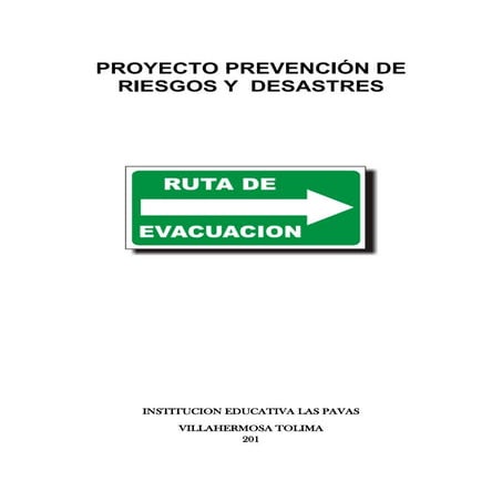 Proyecto prevención de riesgos y  desastres
