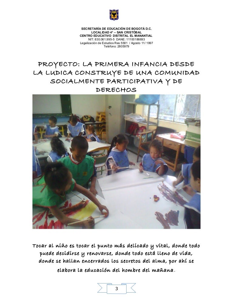 PROYECTO PRIMERA INFANCIA
