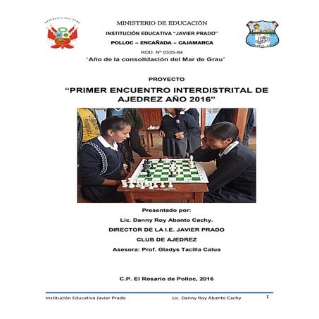 Proyecto Primer Encuentro Deportivo de Ajedrez Original. (2)