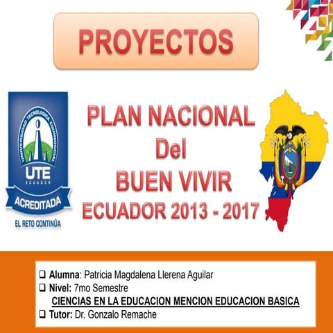 Proyectos diapositivas-el buen vivir-patricia llerena