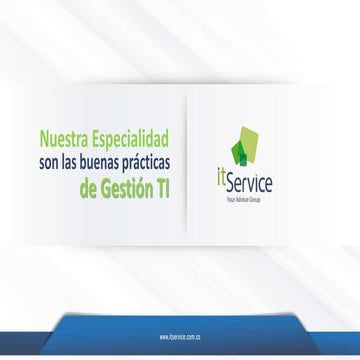 Proyectos arquitectura y servicios desde cobit5