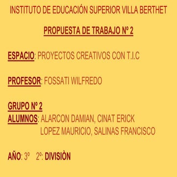Proyectos creativos con tic trabajo nº 2