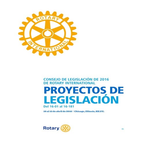 Proyectos de legislación  consejo de legislación de 2016- de rotary internati...