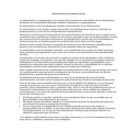Proyectos informaticos