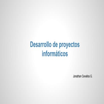 Proyectos informáticos