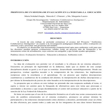 Proyecto sistema evaluacion web