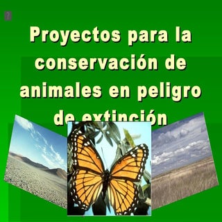 Proyectos para la conservación de a...